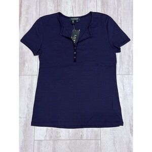 Ralph Lauren Shirt Adult PM Blue Short Sleeve Buttons Casual Classic NWT